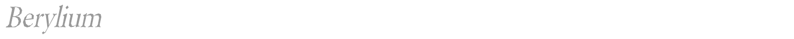 Berylium font preview